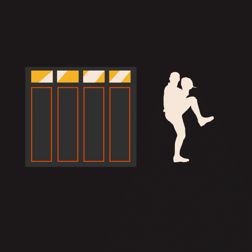 Canva animation: Image of pitcher and garage