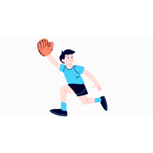 Canva: Young boy chasing down flyball