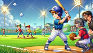 animation: Little  Leaguer batter at the plate