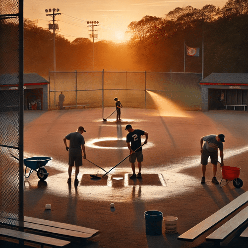 Little League Coaching: 7 Steps to Helping Young Athletes Thrive On and Off the Field 7 Dali E Animation: coaches cleaning up field after game