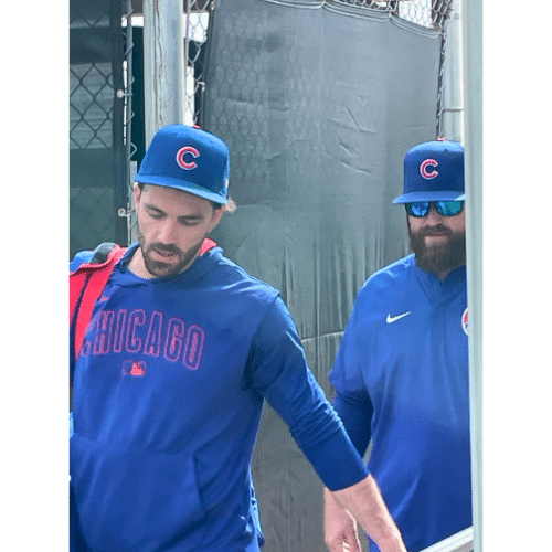 Sloan Field
Chicago Cubs players walking off the  field