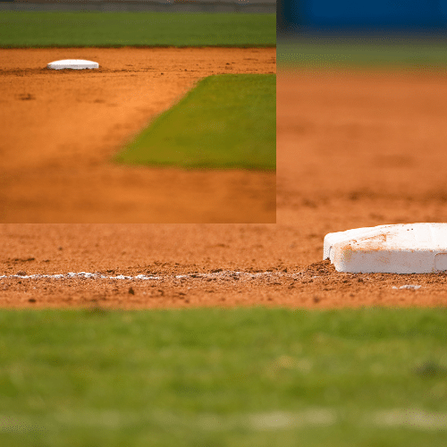 Canva images: split screen, baseball bases