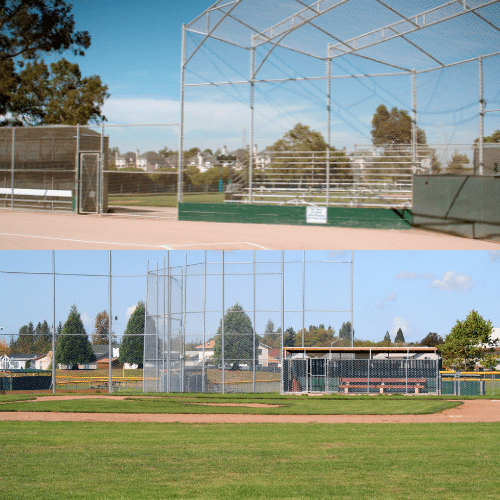 Canva images: Split screen, baseball fields