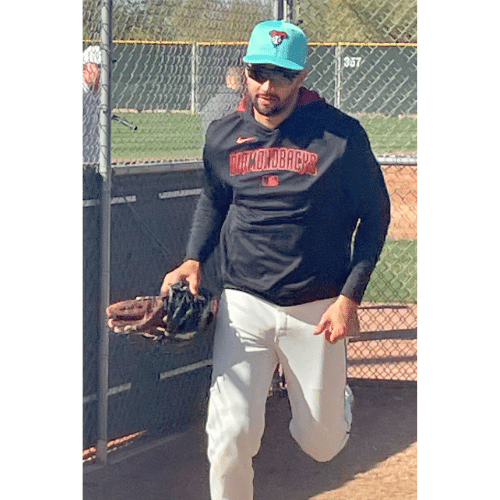 Arizona Diamondback player running off the field