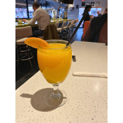 Glass of Orange juice at Scottsdale, AZ restaurant
