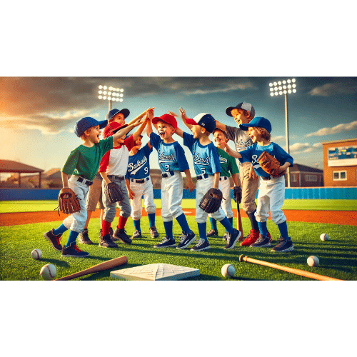 Dali E Animation: Little League kids celebrating