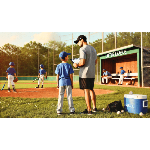 Dali E Animation: Little League coach and player talking
